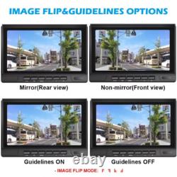 7 Monitor DVR AI BSD Rear View Backup Cameras for Truck Reverse RV Trailer Bus
