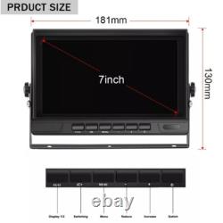 7 Monitor DVR AI BSD Rear View Backup Cameras for Truck Reverse RV Trailer Bus
