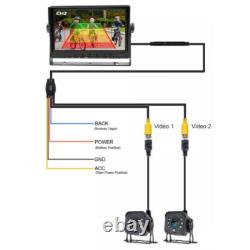 7 Monitor DVR AI BSD Rear View Backup Cameras for Truck Reverse RV Trailer Bus
