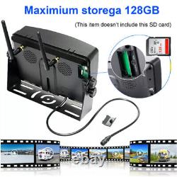 7 Monitor DVR Wireless Solar Magnetic Backup Rear view Camera for Car RV Truck