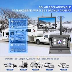 7 Monitor DVR Wireless Solar Magnetic Backup Rear view Camera for Car RV Truck