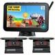 7'' Monitor DVR Wireless Solar Magnetic Camera BSD Rear View Backup for Pickup