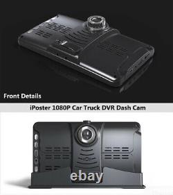 7 Monitor Dash Cam DVR Recorder Front Rear View Backup Camera For Truck Trailer