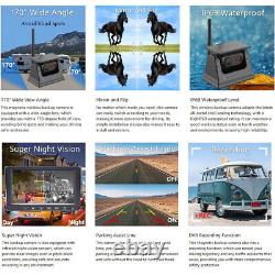 7 Monitor Solar Wireless Magnetic Backup Camera Rear View for Car RV Trailer