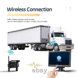 7 Monitor Wireless Dual Rear View Backup Camera BSD System for Truck RV Trailer