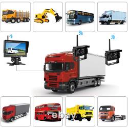 7 Monitor Wireless Dual Rear View Backup Camera BSD System for Truck RV Trailer