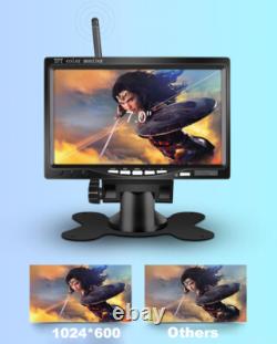 7 Monitor Wireless Dual Rear View Backup Camera BSD System for Truck RV Trailer