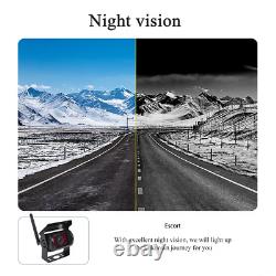 7 Monitor Wireless Dual Rear View Backup Camera BSD System for Truck RV Trailer