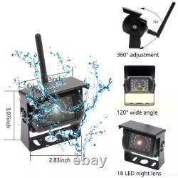7 Monitor Wireless Dual Rear View Backup Camera BSD System for Truck RV Trailer