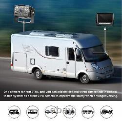 7 QUAD Monitor DVR 4 1080P Backup Camera For Truck Trailer Bus RV Rear View