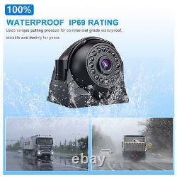 7 QUAD Monitor DVR 4 1080P Backup Camera For Truck Trailer Bus RV Rear View