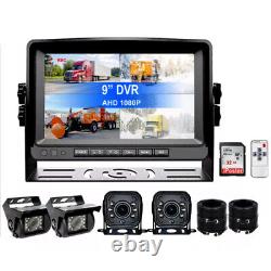 7 Quad DVR Monitor Rear Side View Backup Camera 1080P Reverse For RV Bus Truck