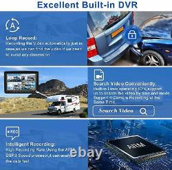 7 Quad DVR Monitor Rear View Backup Camera 1080P Reverse For RV Bus Truck VAN