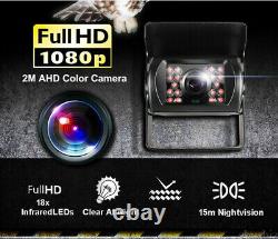 7 Quad DVR Monitor Rear View Backup Camera 1080P Reverse For RV Bus Truck VAN