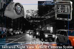 7'' Quad DVR Record Monitor Backup Rear Side View Camera Kit for Truck Trailer