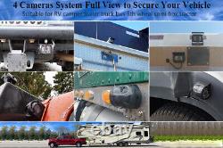 7'' Quad DVR Record Monitor Backup Rear Side View Camera Kit for Truck Trailer