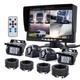 7 Quad Monitor 360 4PIN Front Side Rear View Backup Camera For Truck Caravan RV