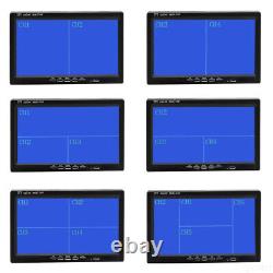 7 Quad Monitor 3x Rear View Backup Camera 2x10m+1x20m 12-24V For Truck Tractor
