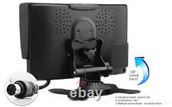 7 Quad Monitor 3x Rear View Backup Camera 2x10m+1x20m 12-24V For Truck Tractor