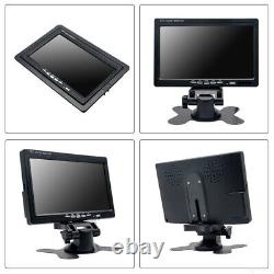 7 Quad Monitor 3x Rear View Backup Camera 2x10m+1x20m 12-24V For Truck Tractor