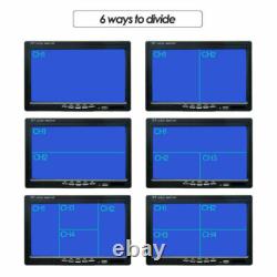 7 Quad Monitor 4x 4pin backup camera For Truck RV Caravan 360 Rear view Reverse
