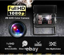 7 Quad Monitor DVR 4 Dash Cam Rear View Backup Camera for Truck Semi Trailer RV