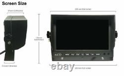 7 Quad Monitor DVR 4 Dash Cam Rear View Backup Camera for Truck Semi Trailer RV