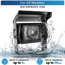 7 Quad Monitor DVR 4 Rear View Backup Camera For Truck RV Reverse Drive Record