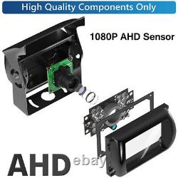 7 Quad Monitor DVR 4 Rear View Backup Camera For Truck RV Reverse Drive Record