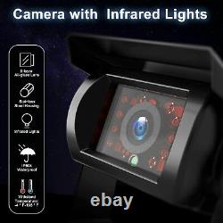 7 Quad Monitor DVR 4 Rear View Backup Camera For Truck RV Reverse Drive Record