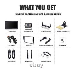 7'' Quad Monitor Digital Wireless IR Rear View Backup Camera Reverse Cam System