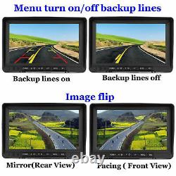 7'' Quad Monitor Digital Wireless Rear View IR Backup 3 Camera System Kit For RV