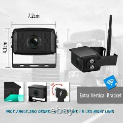 7'' Quad Monitor Digital Wireless Rear View IR Backup 3 Camera System Kit For RV