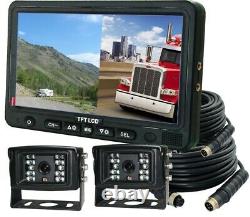 7 Quad Rear View Backup Side Camera System Cctv For Truck, Motorhome, Forklift