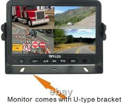 7 Quad Rear View Backup Side Camera System Cctv For Truck, Motorhome, Forklift