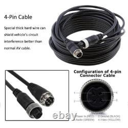 7 Quad Split Monitor 4 Rear View Backup Camera DVR System For Semi Truck Box RV