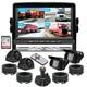 7 Quad Split Monitor DVR 4x Side Rear View Backup Camera with Bracket Truck Van