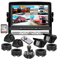 7 Quad Split Monitor DVR 4x Side Rear View Backup Camera with Bracket Truck Van