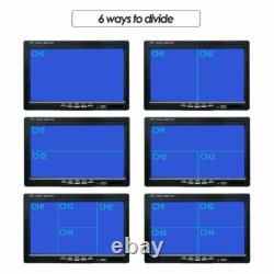 7'' Quad Split Monitor Rear Side View Backup Camera Parking For Rv Truck Bus Car