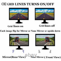 7'' Quad Split Monitor Rear Side View Backup Camera Parking For Rv Truck Bus Car