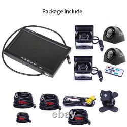 7'' Quad Split Monitor Rear Side View Backup Camera Parking For Rv Truck Bus Car
