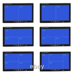 7 Quad Split Monitor Screen+ 4x Rear View Backup CCD Camera System for Truck RV