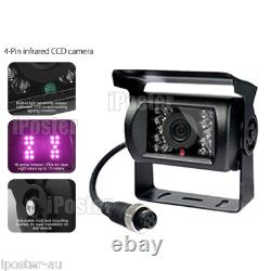 7 Quad Split Monitor Screen+ 4x Rear View Backup CCD Camera System for Truck RV