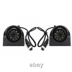 7 Quad Split Monitor Screen+ 4x Rear View Backup CCD Camera System for Truck RV