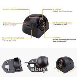 7 Quad Split Monitor Screen+ 4x Rear View Backup CCD Camera System for Truck RV