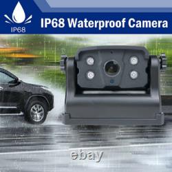 7 Quad Split Wireless Magnetic Monitor Backup Camera Rear View Reversing System