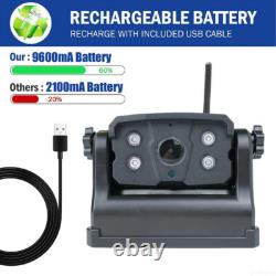 7 Quad Split Wireless Magnetic Monitor Backup Camera Rear View Reversing System