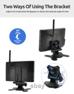 7 Rear View Monitor 2x Digital Wireless Backup Camera for Truck Trailer RV Bus