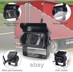 7 Rear View Monitor 2x Digital Wireless Backup Camera for Truck Trailer RV Bus
