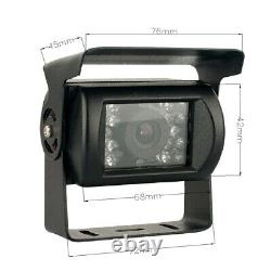 7 Split Monitor 4x CCD Rear View Backup Reverse Camera 12-24v for Truck RV Bus